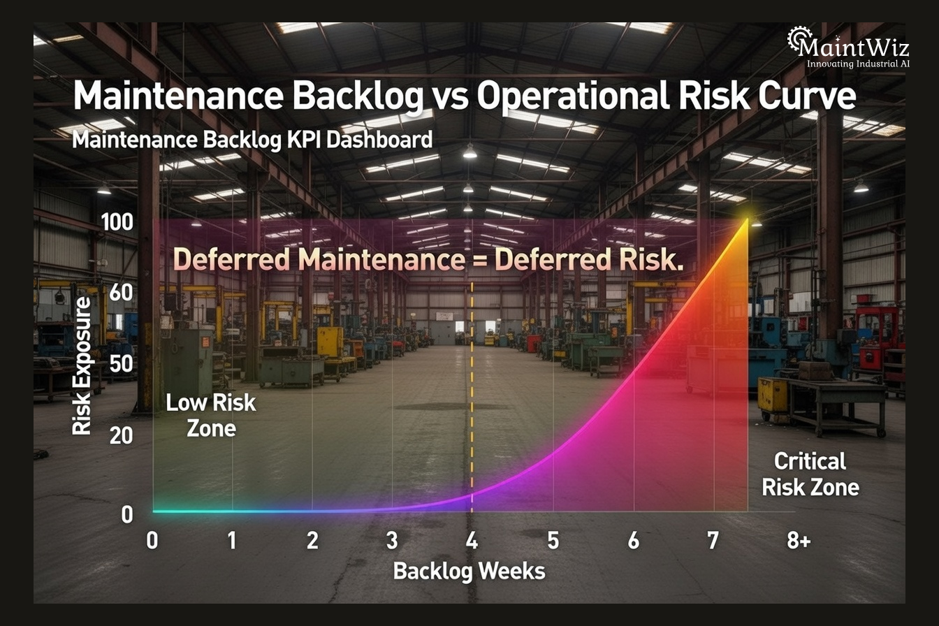 Maintenance backlog increasing operational risk and lowering OEE