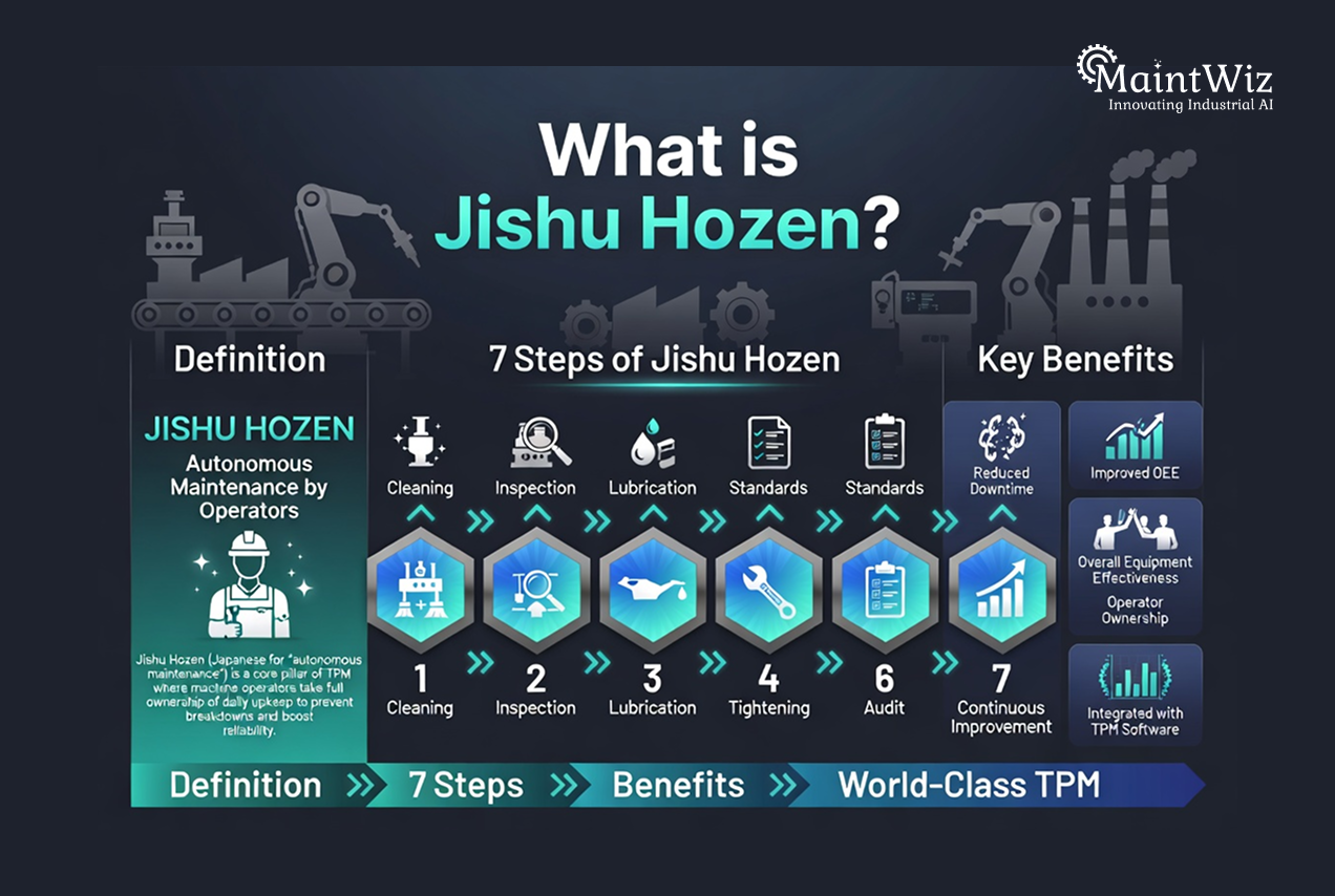 What is Jishu Hozen definition, 7 steps of autonomous maintenance and key TPM benefits