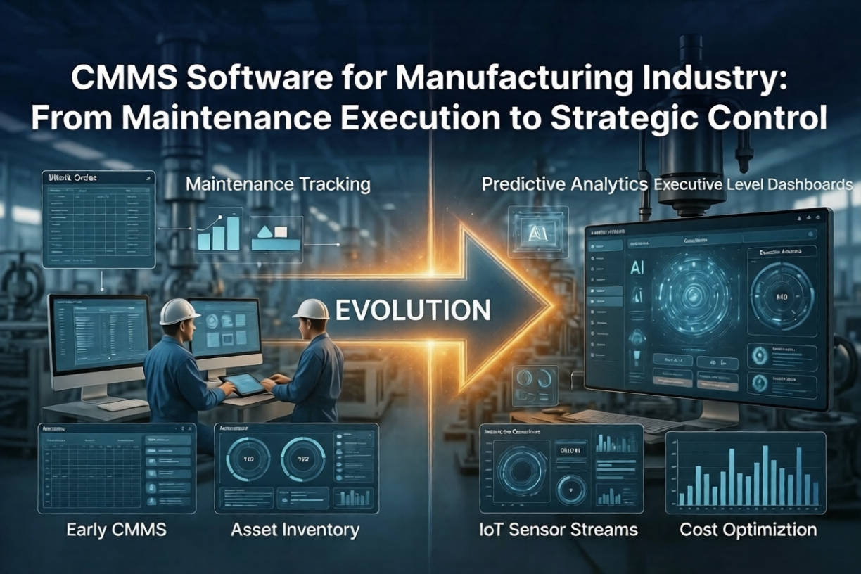 cmms evolution from maintenance tracking system to strategic decision intelligence platform in manufacturing
