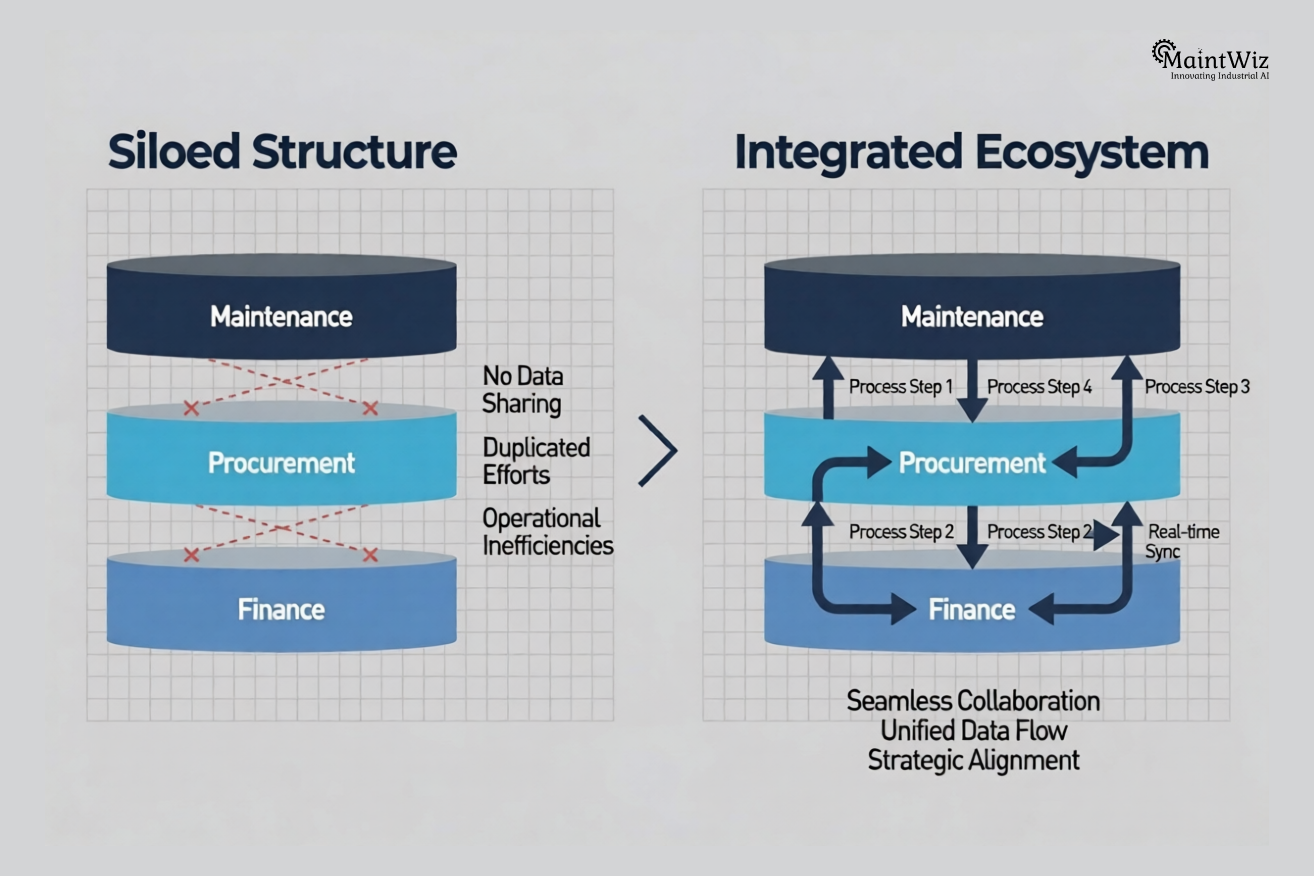 siloed vs integrated asset lifecycle management in maintenance strategy