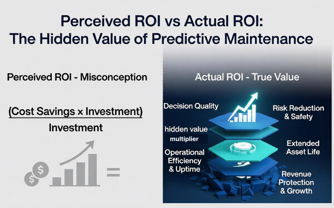 predictive maintenance roi misconception showing difference between simple cost savings and real value