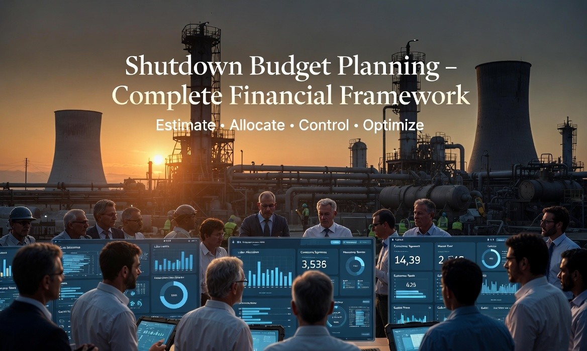 Industrial shutdown budget planning infographic
